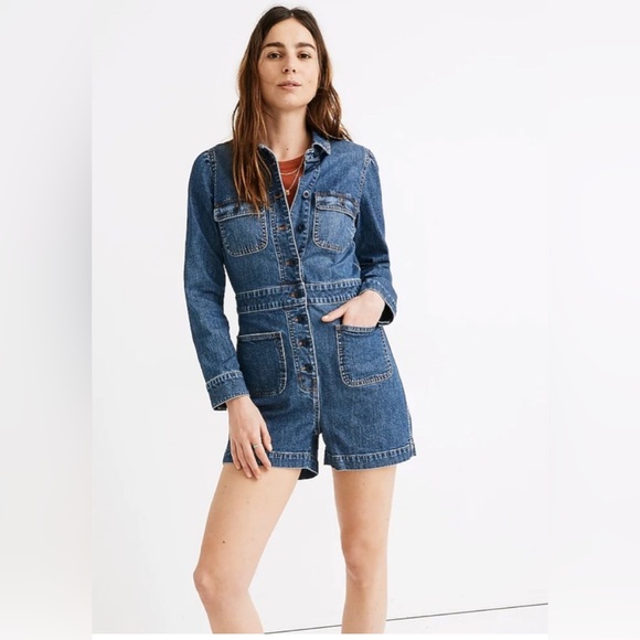 Madewell Denim Romper - Picture 1 of 4